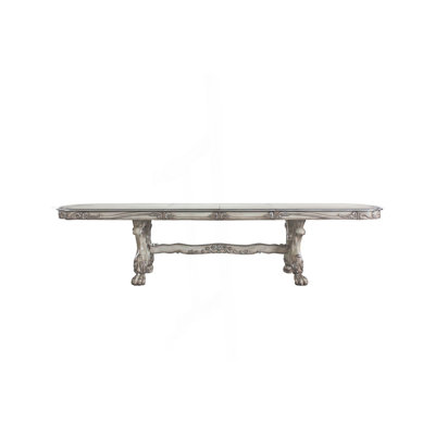 Table de salle à manger rectangulaire avec 2 feuilles amovibles, table de cuisine