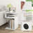 S-Shaped Side Table With Unique S-Shaped Frame And 2 Open Compartments