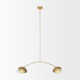 Merida 2 Light Metal Dimmable Sphere Chandelier
