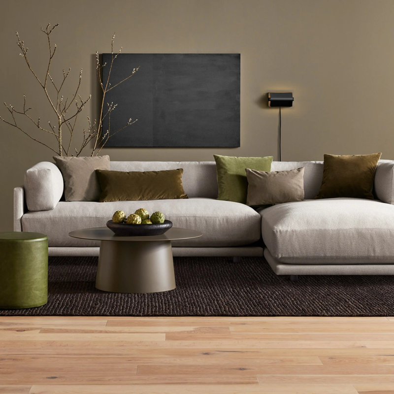 MTO - Sunday Small Sofa w/ Chaise, Otter Velvet, Left