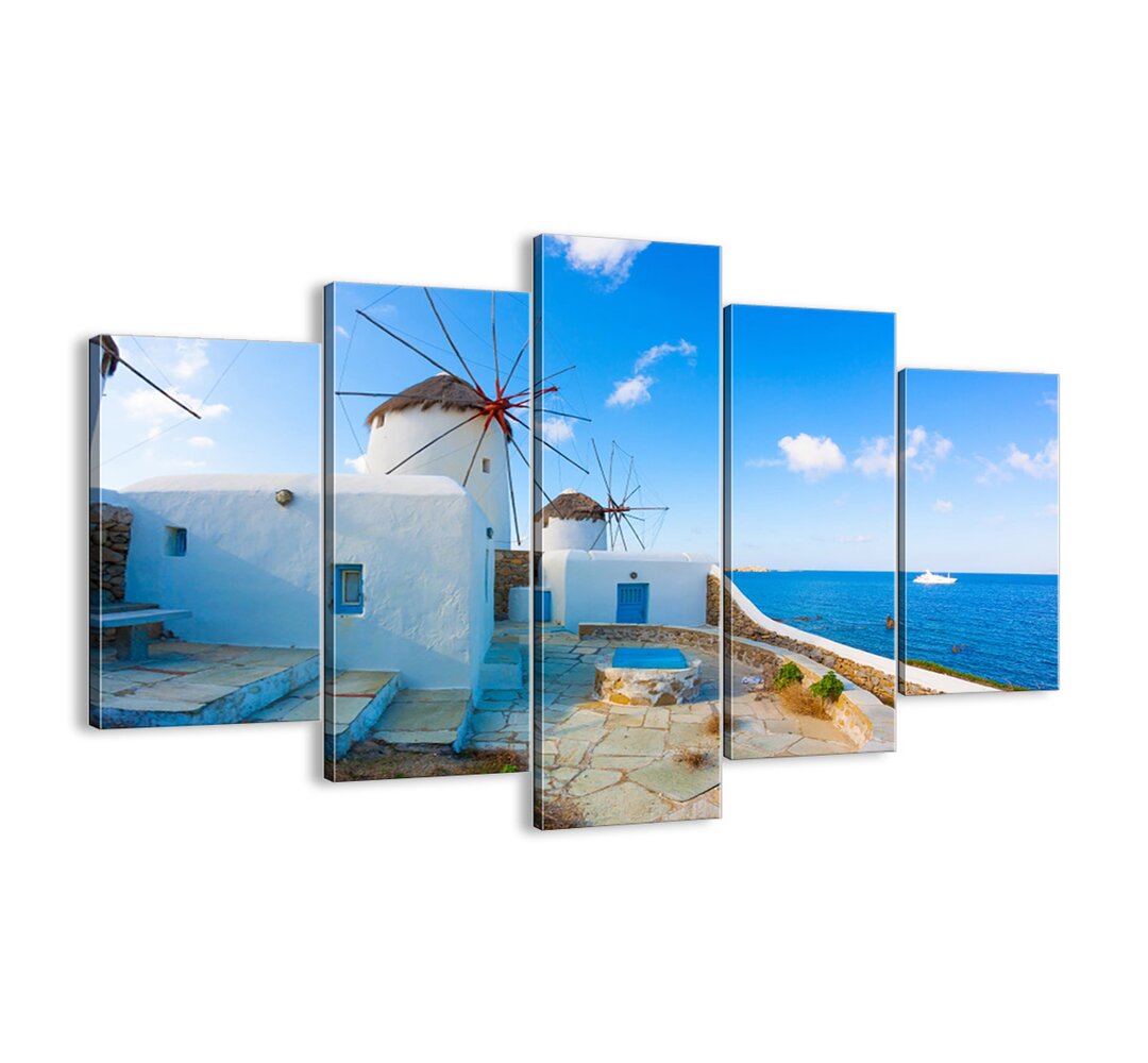 5-tlg. Leinwandbilder-Set - Fotografie „Blue Wind from the Sea”