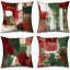 Housses de coussin décoratives de Noël abstraites, housses de coussin rouges et vertes pour les fêtes, décoration festive pour la maison