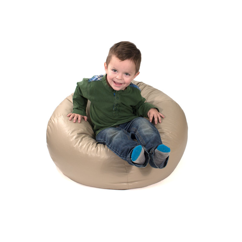 Fauteuil à billes classique, Petit, Vinyle d'apparence cuir pavé
