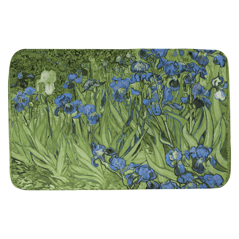 Tapis pour salle de bain Kandiyohi, l 21 po x L 34 po, Vert foncé