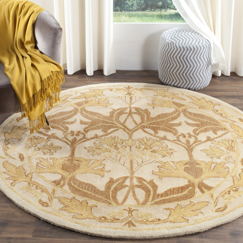 Antiquity Hand-Tufted Beige / Gold Area Rug, Rectangle 8'3" x 11'