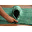 Tapis vert en laine de style Gabbeh vert 5 x 8