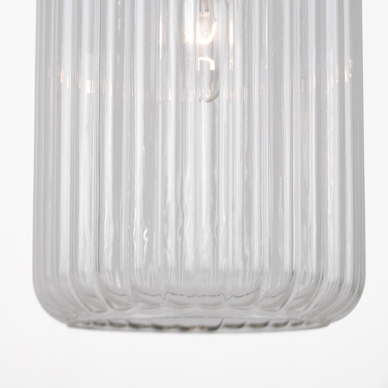 Colberg 1 - Light Cylinder Pendant, Fluted Glass/Satin Brass