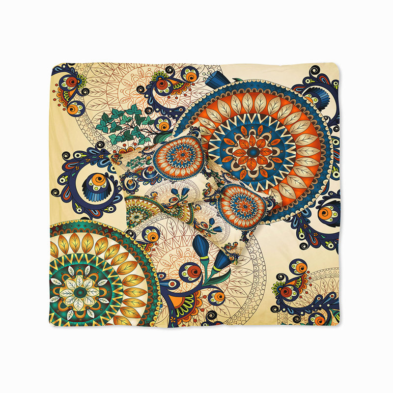  Housse de couette Tribal, Housse de couette très grand et 2 taies