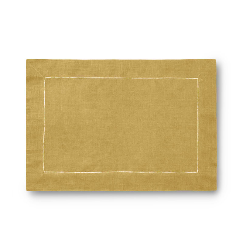 Festival Linen Rectangle Placemats, Curry