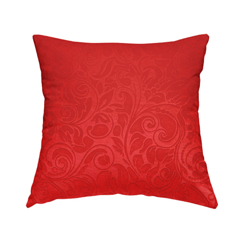 Boalt Floral Rectangular Cushion, Red