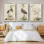 Antique Heron I, ensemble de 3 toiles encadrées sur toile-97759469-97759475