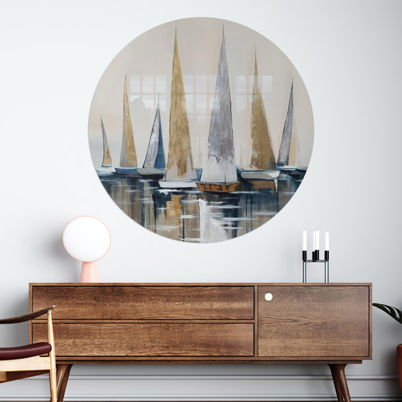 Bohème de style boho doré et argenté, impression sur verre moderne, idéale pour un cadeau personnalisé, H 15,7 po x l 15,7 po
