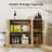 Buffet Cabinet With 3 Door, Kitchen Storage Cabinet With Adjustable Shelf, Coffee Bar Accent Cabinets For Living Room, Entryway, Oak-1654900052