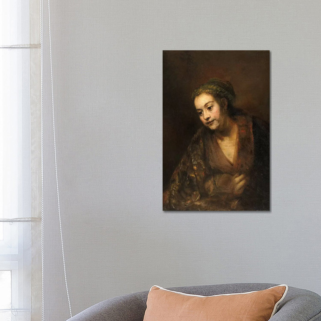 Hendrickje Stoffels, C.1650 by Rembrandt Van Rijn - Wrapped Canvas Painting