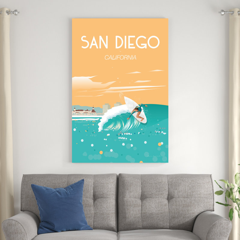 " San Diego ", 48" H x 32" W