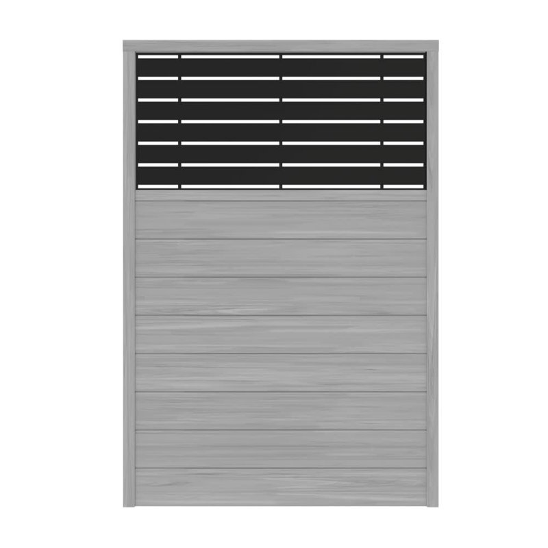 Driftwood Gray Vinyl Flat-Top Privacy Fence Panel, 6-ft x 4-ft