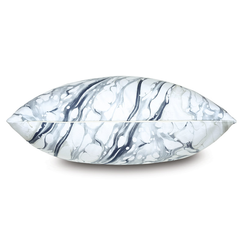 Velvet Square Pillow Cover & Insert, Jett Blue, Feather