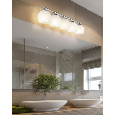 Novalie 42 inch Chrome 5 Light Vanity