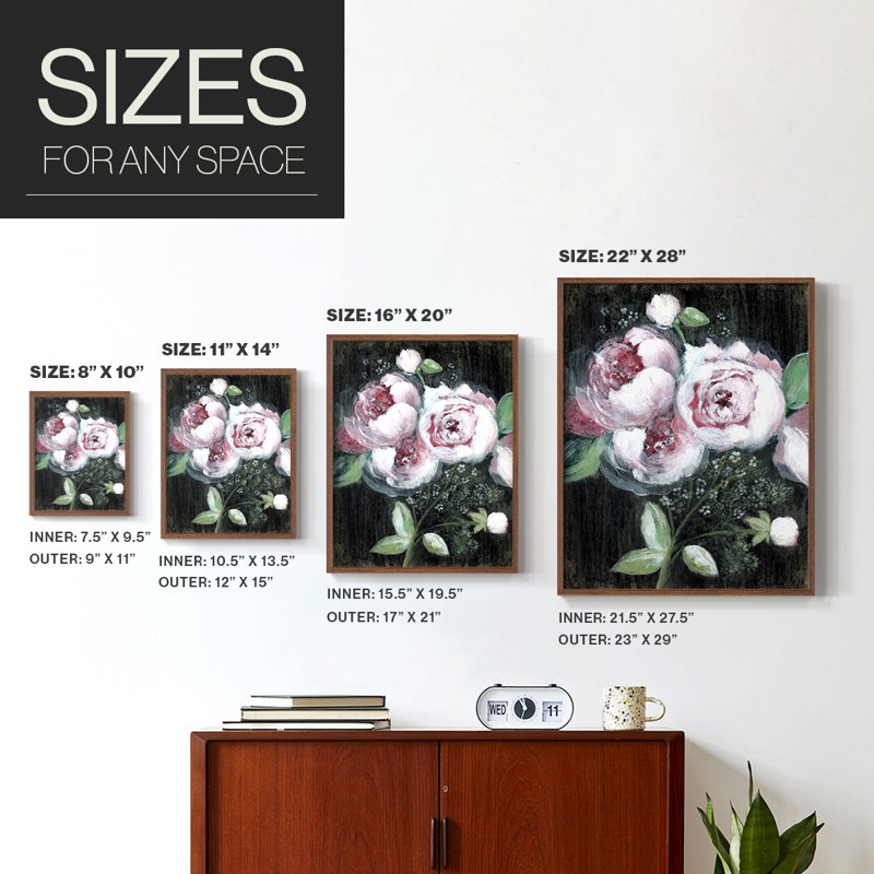 Paris Roses Framed Print - Solid Wood, Walnut, 30" H x 24" W