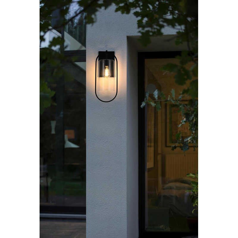 Jaxson Outdoor Wall sconce in Black, 20" H x 8" W x 8" D