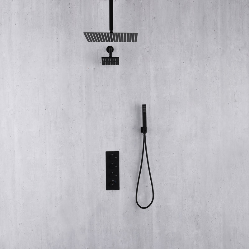 All-In-One Kit with Rough in-Valve, Matte Black