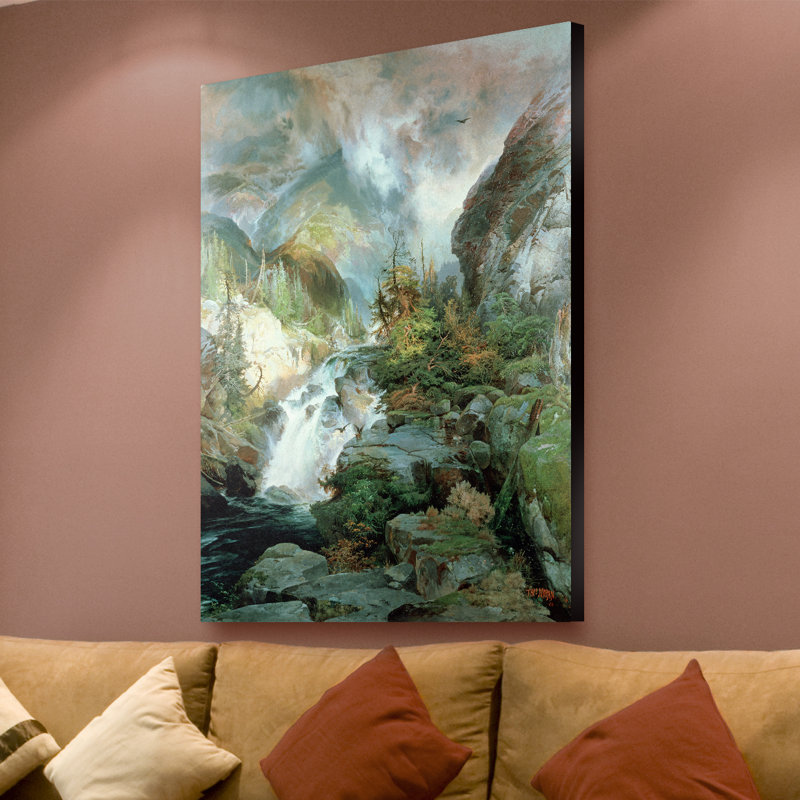 « children of the mountain » par thomas moran, reproduction d’art sur toile, H 32 po x l 24 po x P 2 po