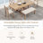 Zelmiro 6 - Person Extendable Solid Wood Solid Wood Top Four Leg Dining Set-699028639