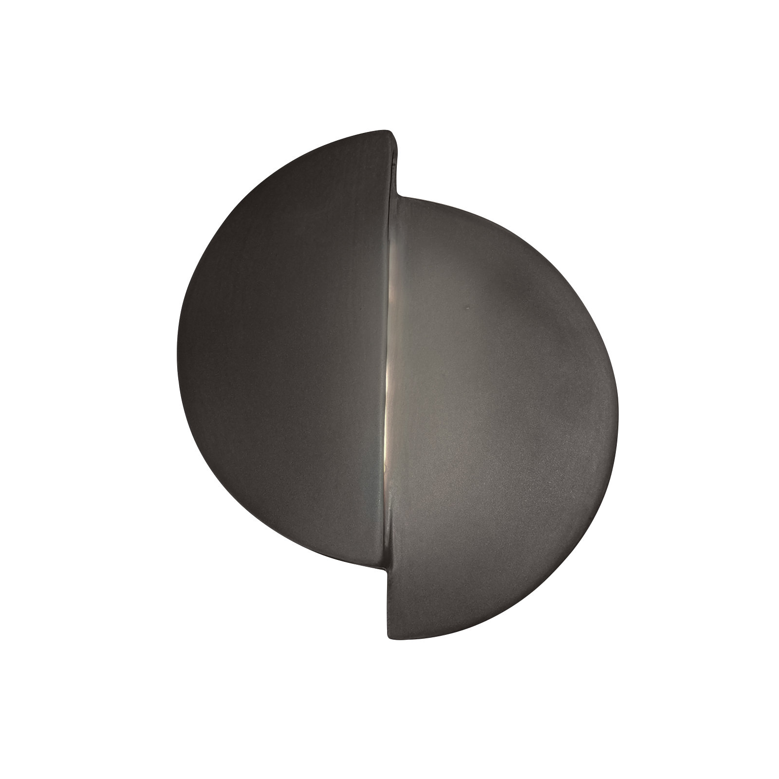 Tenny Single Light Ceramic Dimmable LED Flush Mounted Sconce, Gloss Gray