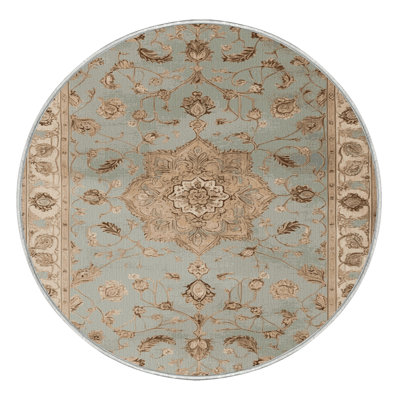 Machine Washable Tabriz Beige Area Rug