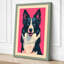 Happy Collie Modern - Wrapped Canvas-1645120390-1645120392