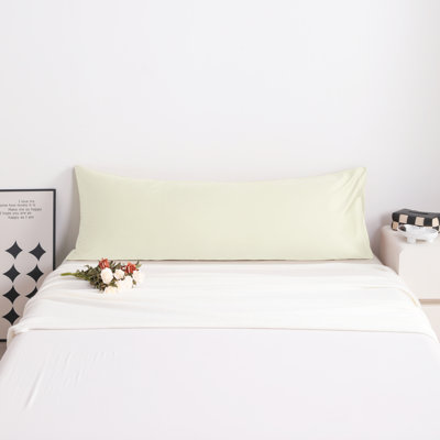 Housse de coussin en coton de qualité égyptienne, taie d'oreiller en satin de coton à densité de tissage 500 fils avec fermeture à enveloppe, 20 x 54 pouces - NTBAY