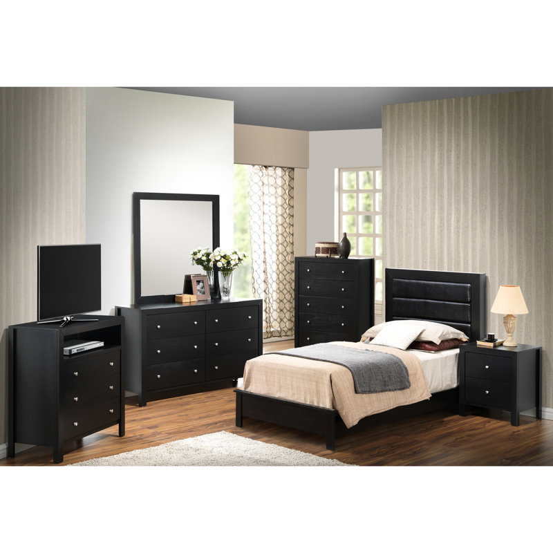 Élégant lit simple transitionnel en noir - H 48 po x l 43 po x P 81 po pour un confort apaisant Assemblage rapide requis dans tout espace
