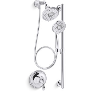 Kohler Forté Performance Showering Kit, 2.5 GPM Multifunction Showerhead and Handshower Package, Three Spray Settings