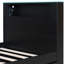 Lit plateforme simple avec lit gigogne, bureau, tête de lit à panneau noir et bleu, zone de jeu et d'étude, conception peu encombrante, tête de lit intelligente en bois à utilisation à long terme, qualité intégrée