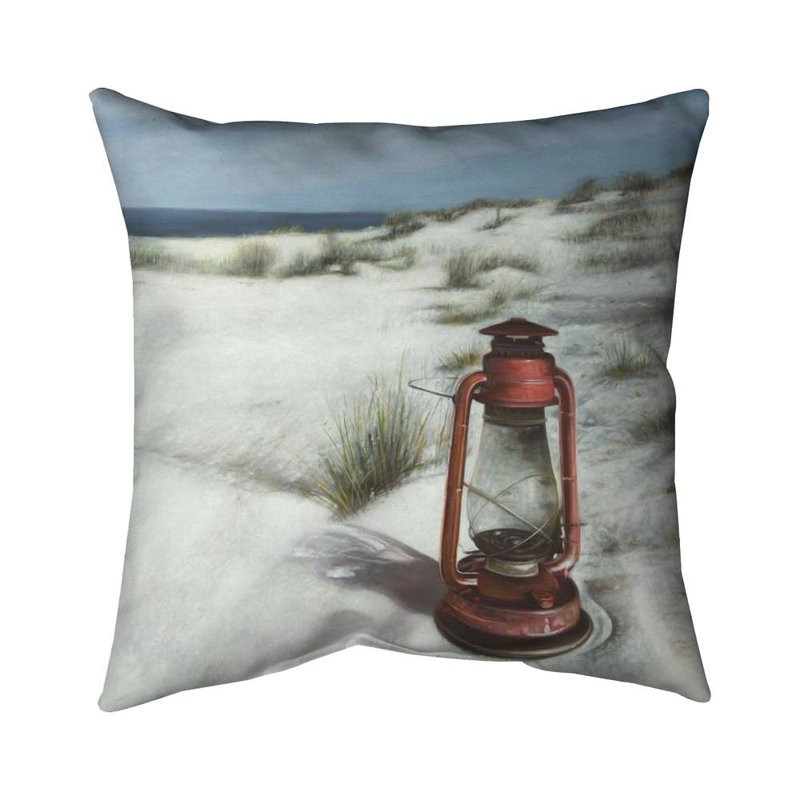 Lantern on the Beach - Beige – Throw Pillow Cover Only, Double-Sided Print, Insert Not Included