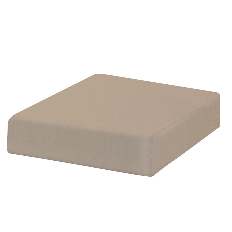 Sunbrella® Outdoor Ottoman Cushion, Cast Ash Sunbrella® Plainweave