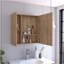 Armoire à portes doubles 23 "Medecine, quatre tablettes intérieures, pin-758395098