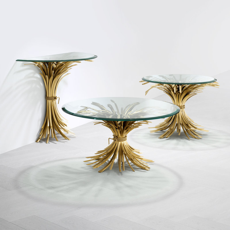 Bonheur Round Glass Dining Table