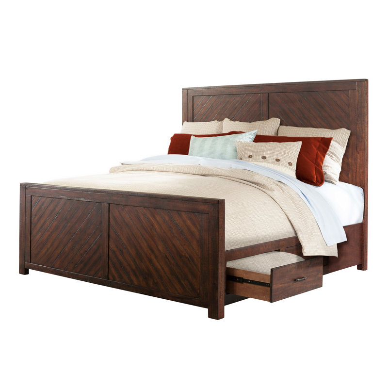 Ensemble de chambre avec grand lit plateforme 3 pièces Lucienne, 3 Pcs: Bed, Chest, Nightstand, Queen