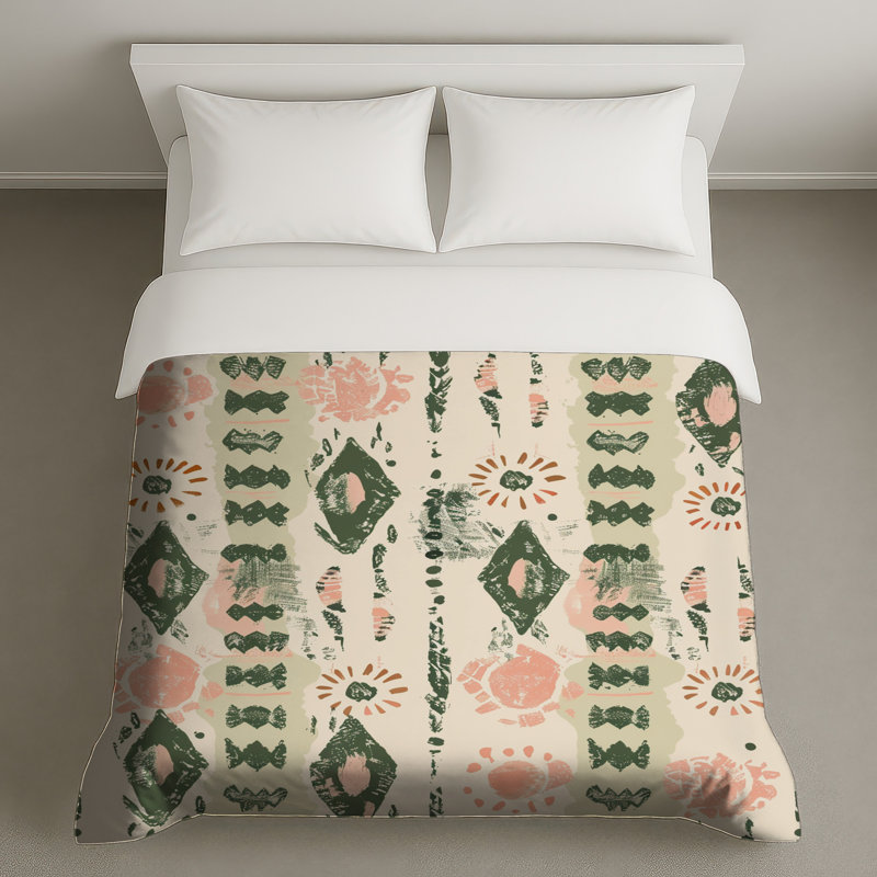 Housses de couette à motif tribal abstrait, Grand lit
