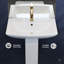 Lavabo sur pied rectangulaire en céramique blanc brillant deux pièces Sublime-101370110