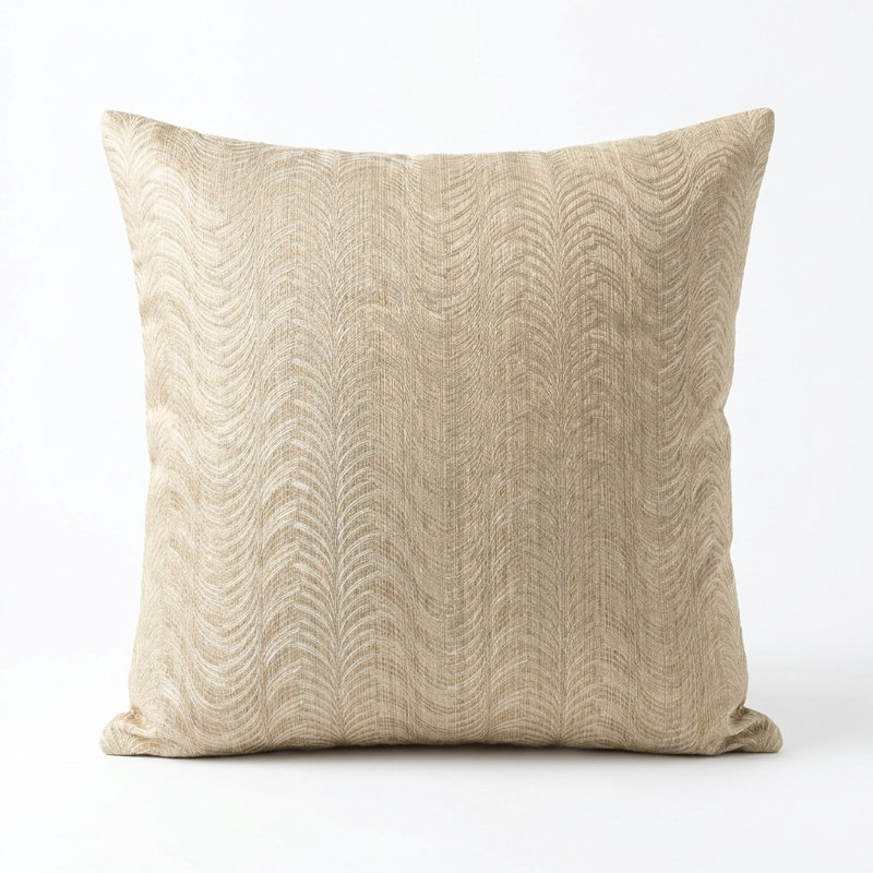 Delicate Waves Chevron Reversible Throw Pillow