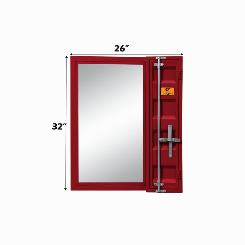 Miroir de salle de bain Cargo, Rouge