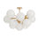 Shine Flush Mount (Natural Brass with Swirl Glass)