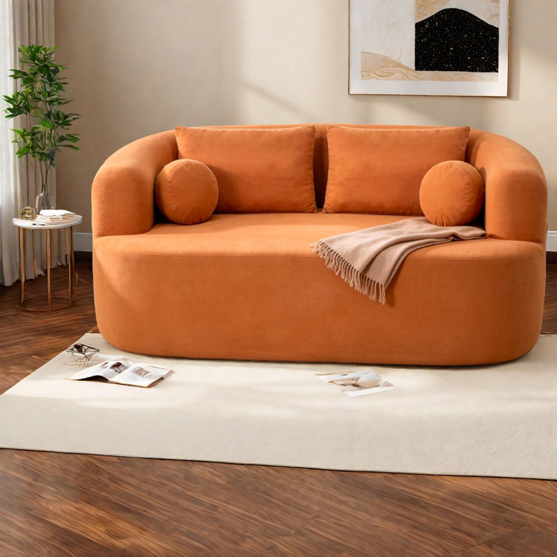 Décoration de maison compacte et moderne en chenille orange compacte