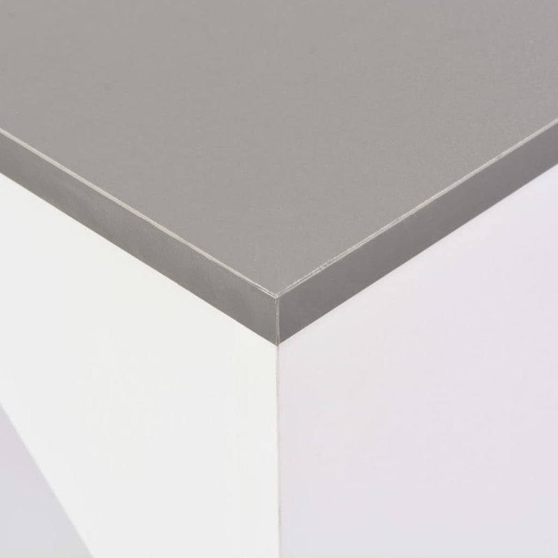 Sais Dining Table, White, Grey