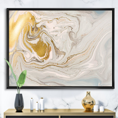 " Pastel And Gold Glitter Marble "