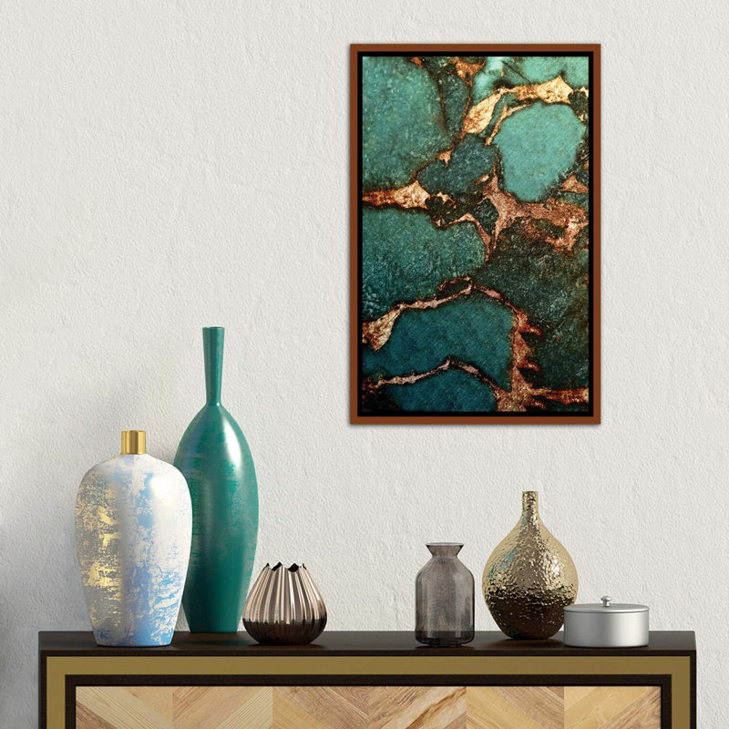 «Emerald» - reproduction d'art, H 40 po x l 26 po x P 1,5 po, Cadre bois classique
