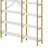 Modern 74.8 Inch 5 Tiers Bookcase Bookshelf, Multi-Functional Display Shelf With Round Top