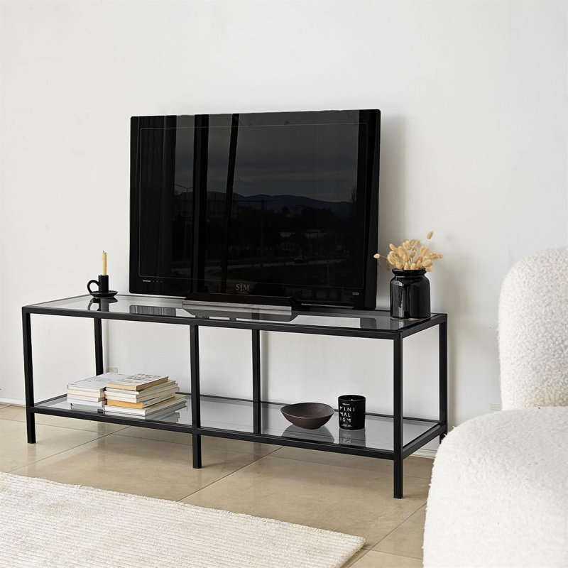 Keikei Unfinished TV Stand, Black